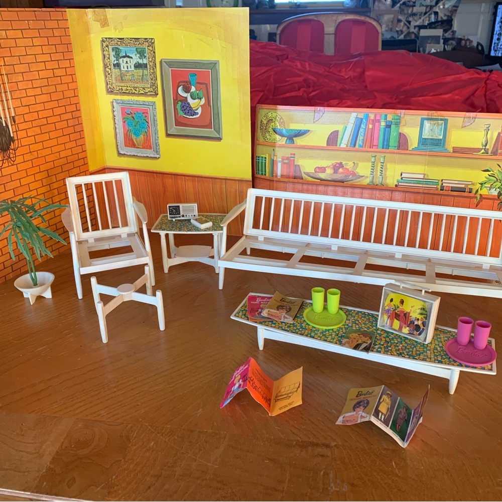 1963 Barbie Go-Together Furniture with background #4005